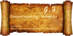 Gaunersdorfer Huberta névjegykártya
